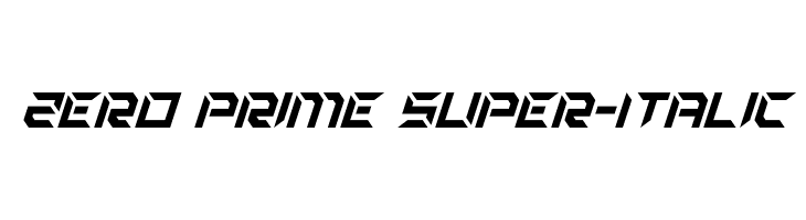 Zero Prime Super-Italic  免费字体下载