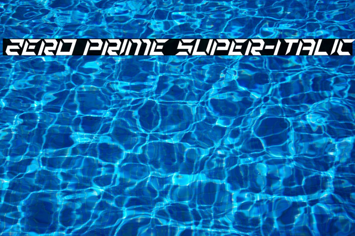 Zero Prime Super-Italic Example 1