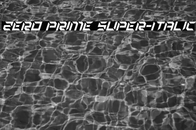 Zero Prime Super-Italic Font examples