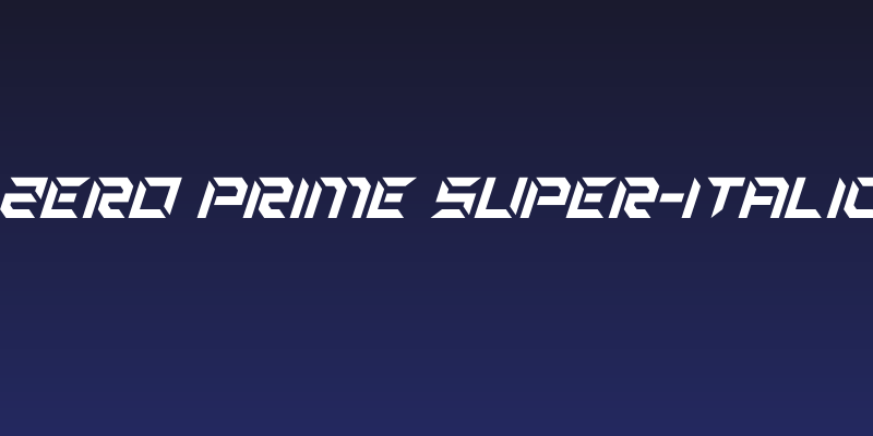 Zero Prime Super-Italic Social Header