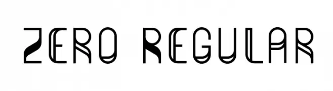 Zero Regular  フリーフォントのダウンロード