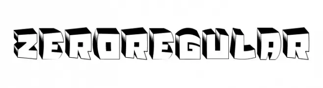 Zero Regular  Frei Schriftart Herunterladen
