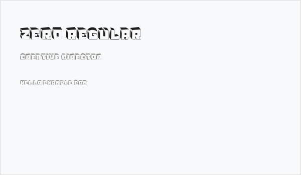 Zero Regular Business Card