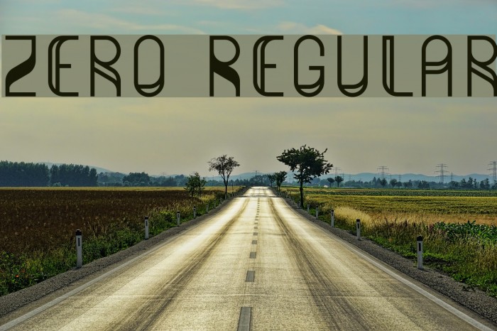 Zero Regular Font examples
