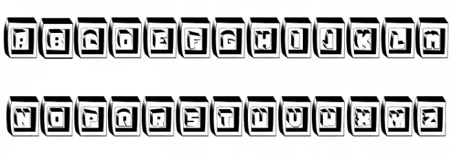Zero Square Regular Шрифта ВЕРХНИЙ