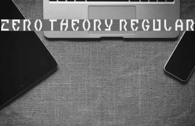 Zero Theory Regular Font examples