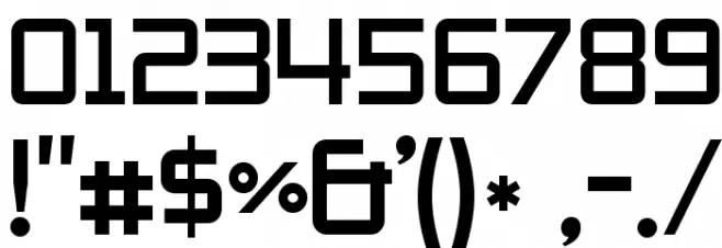 Zero Threes Font OTHER CHARS