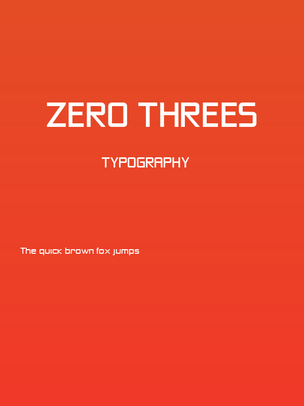 Zero Threes Poster