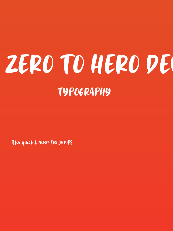 Zero To Hero Demo Poster