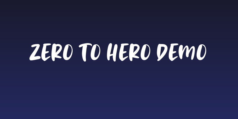 Zero To Hero Demo Social Header