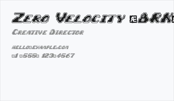 Zero Velocity [BRK] Business Card