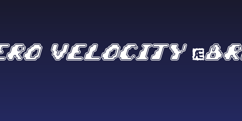 Zero Velocity [BRK] Social Header