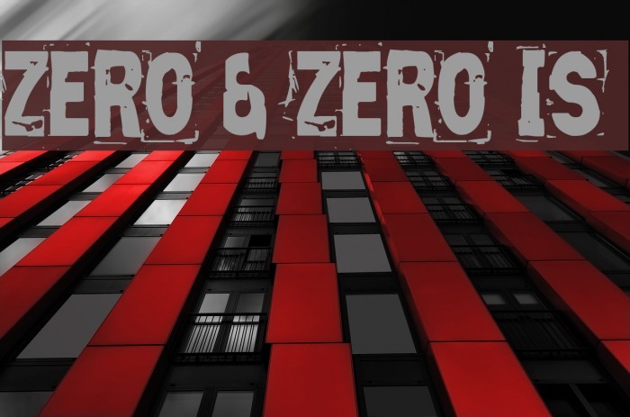 Zero & Zero Is फ़ॉन्ट examples