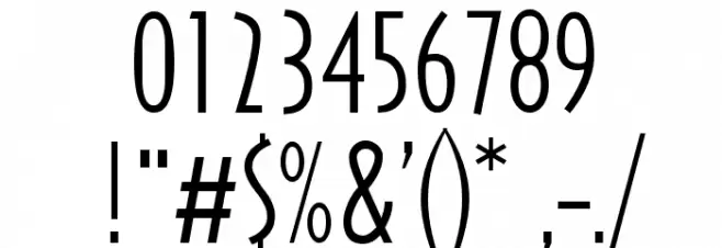 Zero Font OTHER CHARS