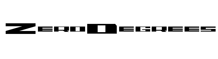 ZeroDegrees Font