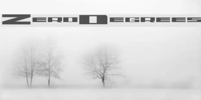 ZeroDegrees Шрифта examples