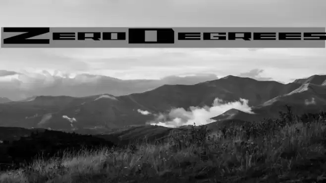 ZeroDegrees Шрифта examples