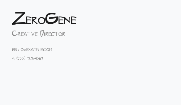 ZeroGene Business Card