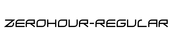 ZeroHour-Regular  नि: शुल्क फ़ॉन्ट्स डाउनलोड