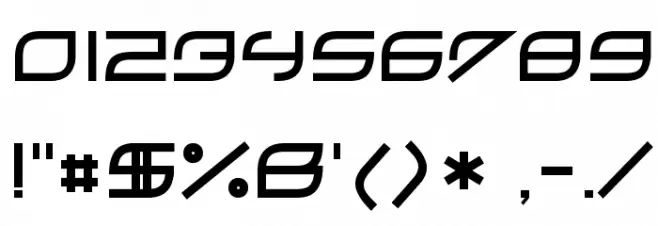 ZeroHour-Regular Font Alte caractere