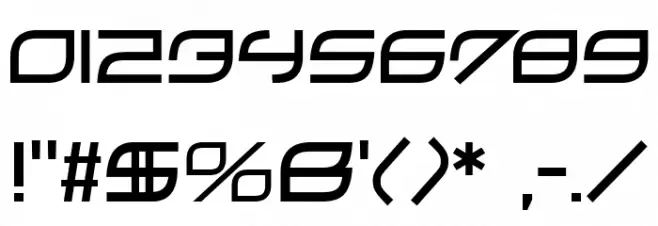 ZeroHour-Regular Font OTHER CHARS