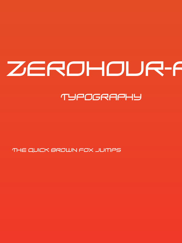 ZeroHour-Regular Poster