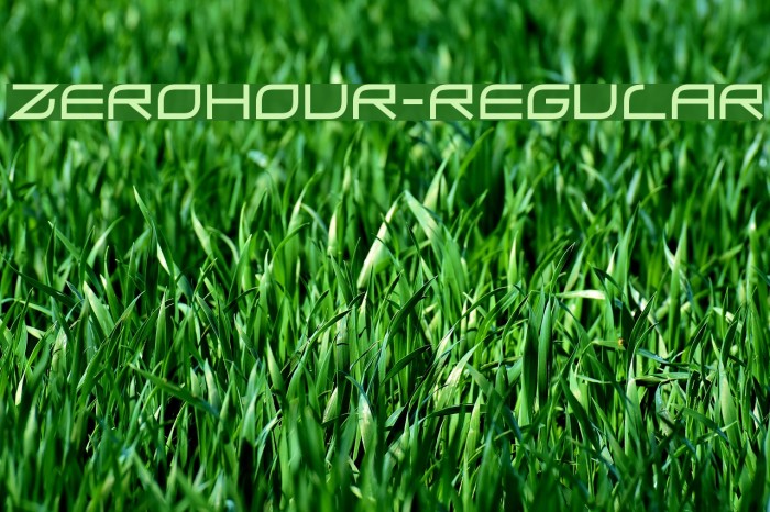 ZeroHour-Regular Font examples