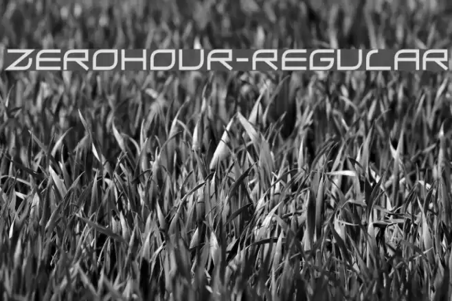 ZeroHour-Regular Font examples