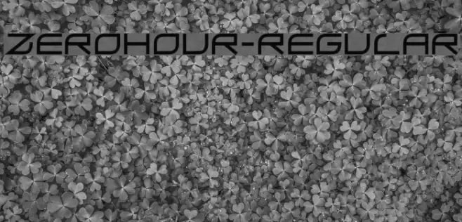 ZeroHour-Regular Font examples