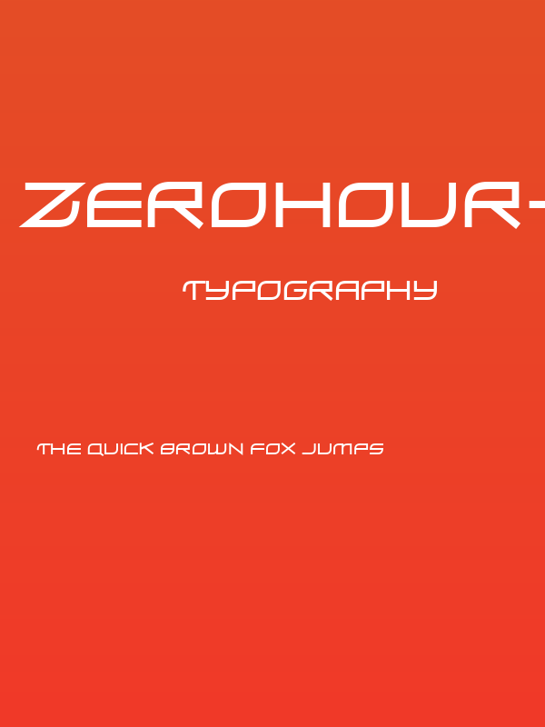 ZeroHour-Regular Poster