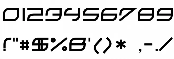 ZeroHour Font OTHER CHARS