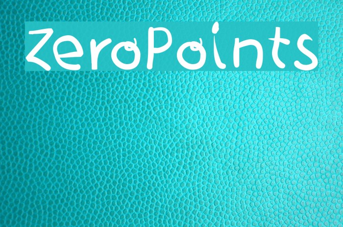 ZeroPoints Font examples