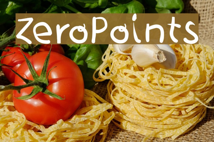 ZeroPoints Font examples