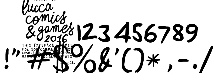 Zerocalcare Blockletter Font OTHER CHARS