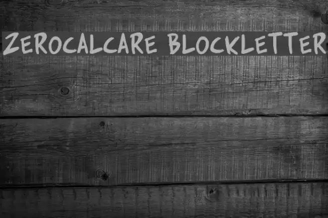 Zerocalcare Blockletter Font examples