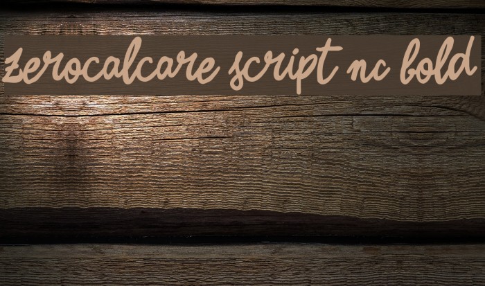 Zerocalcare Script NC Bold Polices examples