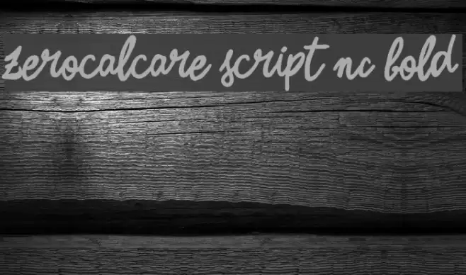 Zerocalcare Script NC Bold Polices examples