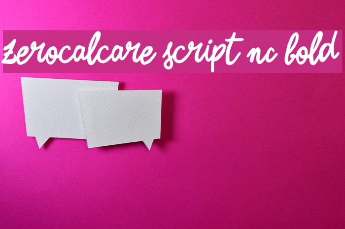 Zerocalcare Script NC Bold Polices examples