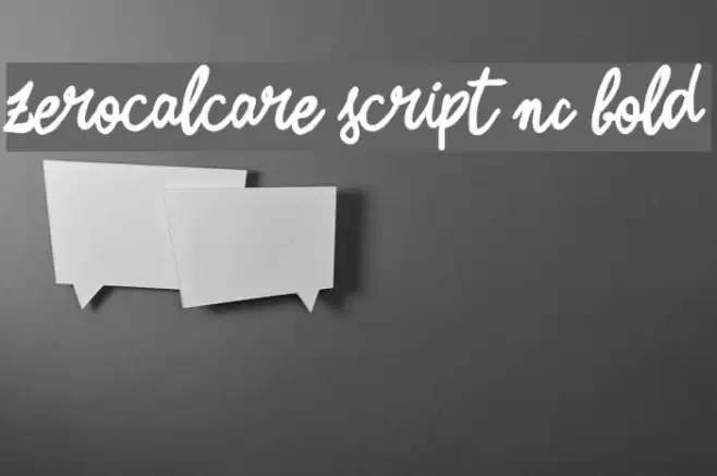 Zerocalcare Script NC Bold Polices examples
