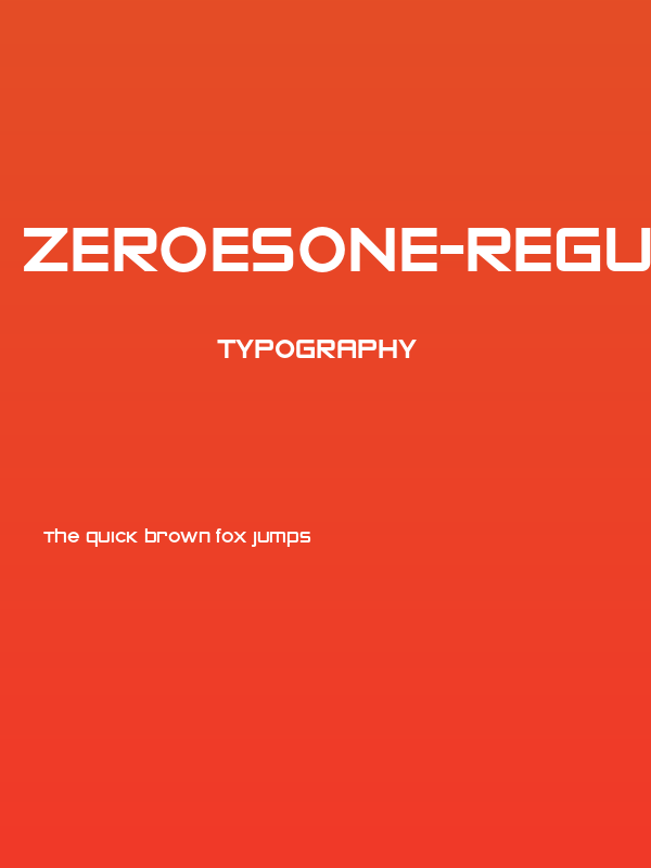 ZeroesOne-Regular Poster