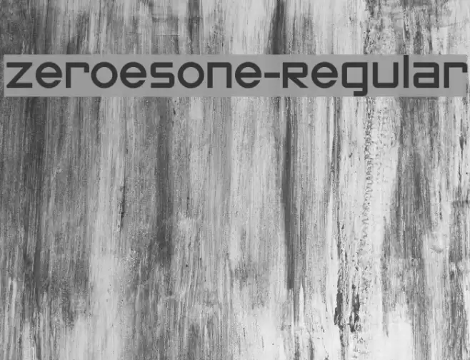 ZeroesOne-Regular Font examples