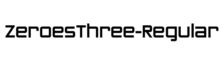 ZeroesThree-Regular  les polices de caractères gratuit tlcharger
