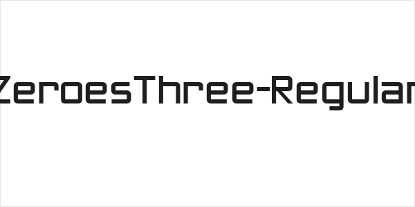 ZeroesThree-Regular Logo