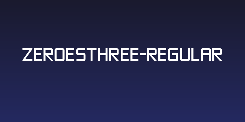 ZeroesThree-Regular Social Header