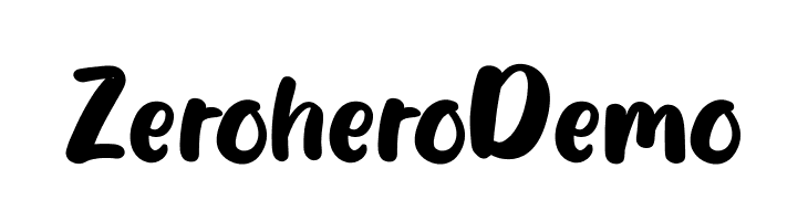ZeroheroDemo  フリーフォントのダウンロード