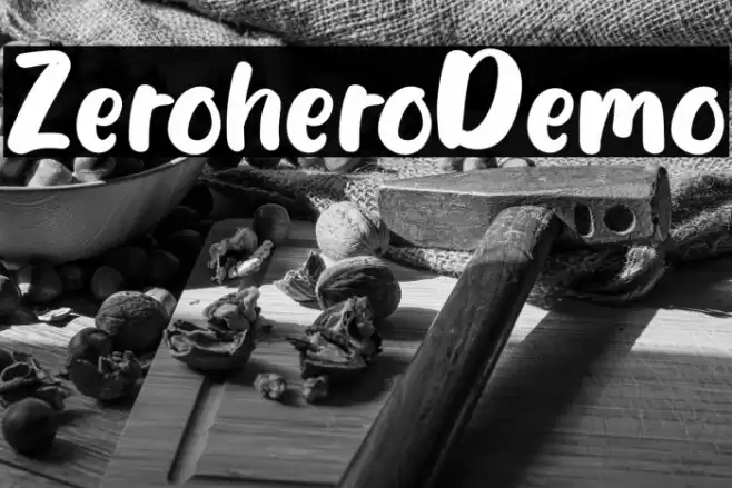 ZeroheroDemo Font examples