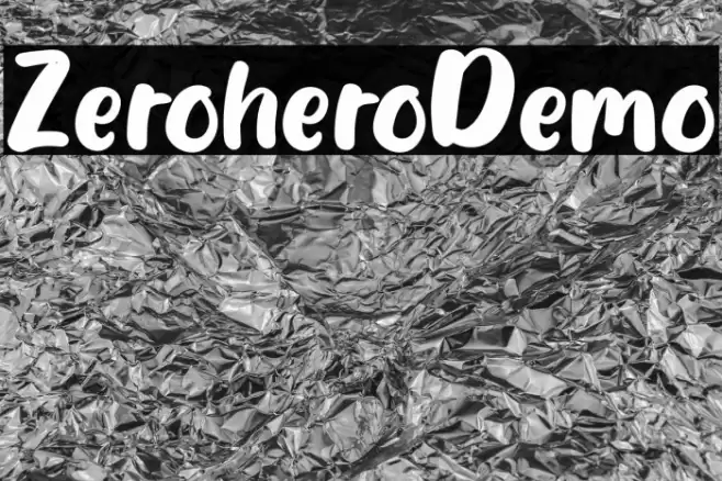 ZeroheroDemo Font examples