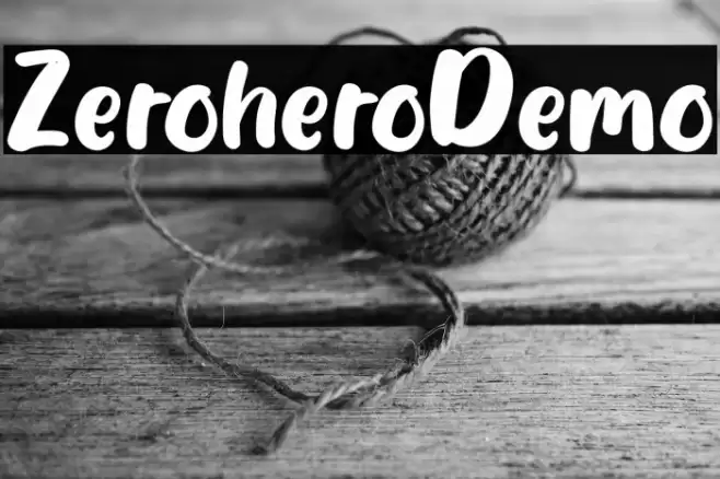 ZeroheroDemo Font examples