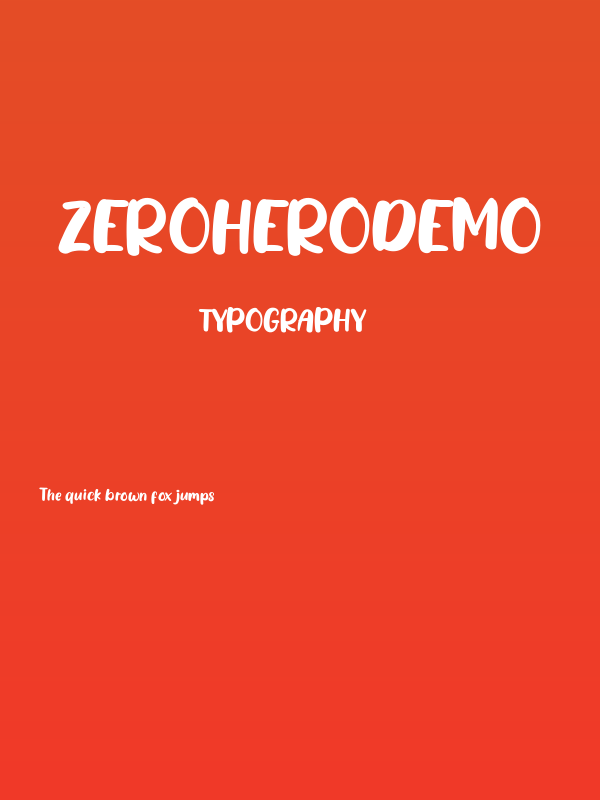 ZeroheroDemo Poster
