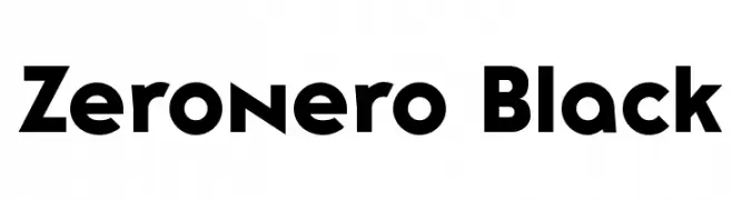 Zeronero Black  Frei Schriftart Herunterladen